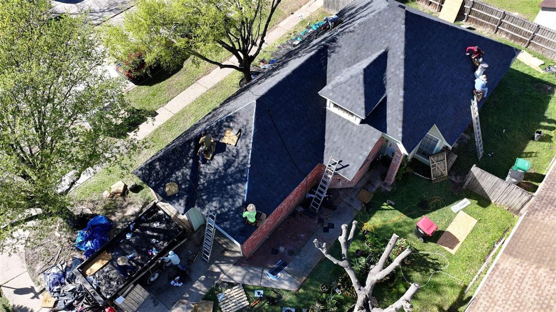 Roof replacement on Noble Crest Dr, Houston, TX