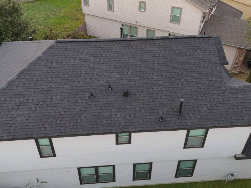 Charcoal Roof on Modern Farmhouse — Cypress, TX