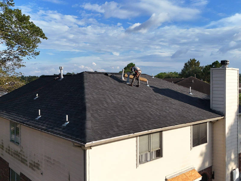 Charcoal Shingle Roof Replacement — North Houston, TX