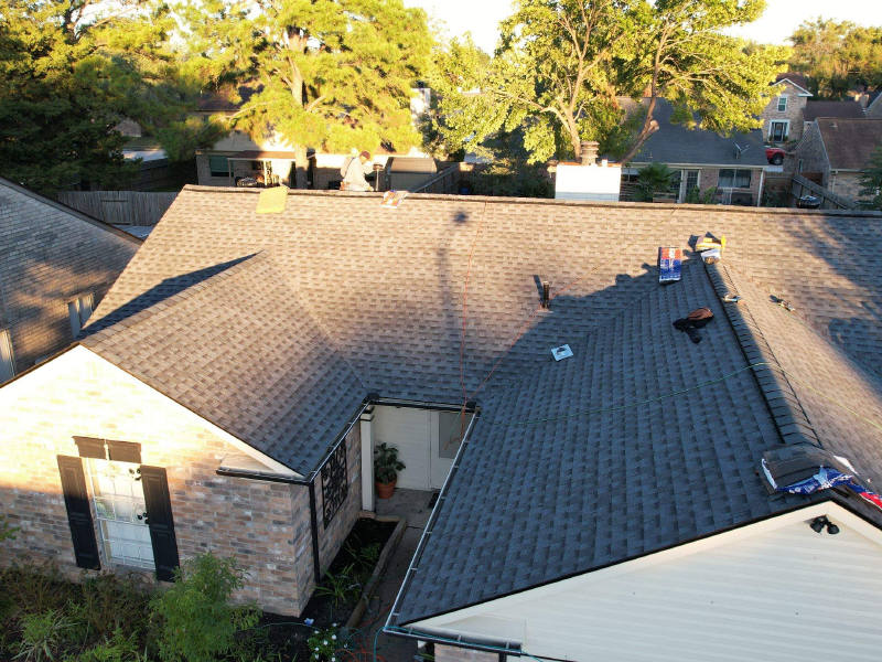 Tan Architectural Shingle Roof Replacement — Houston, TX