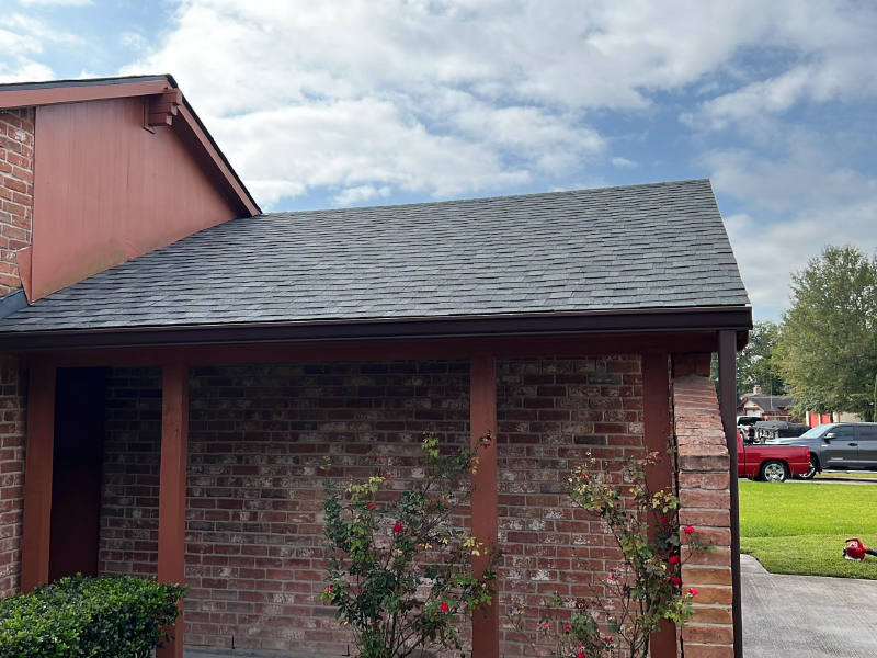 New Gray Shingle Roof on Brick Home — Houston, TX