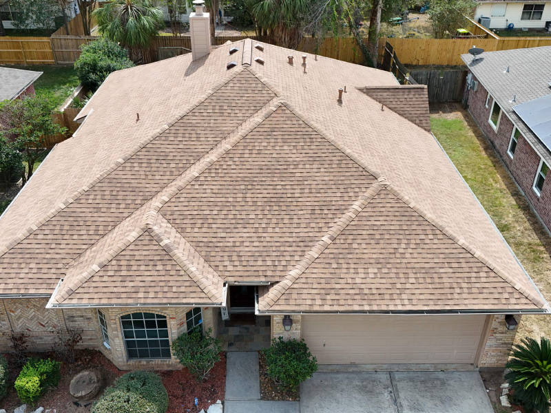 Golden-Tan Roof Replacement — Spring, TX
