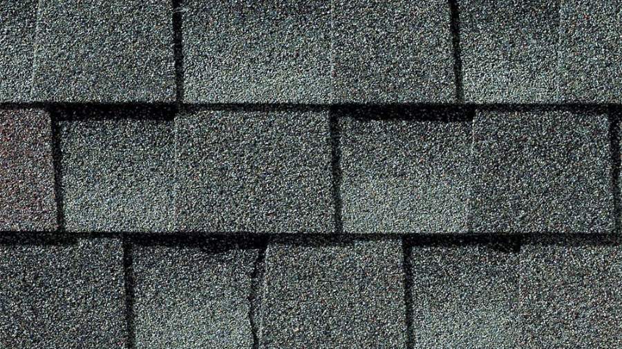 GAF Timberline HDZ Williamsburg Slate shingle close-up showing the granule blend