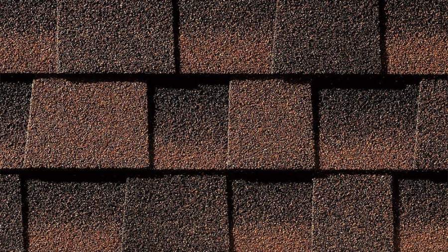GAF Timberline HDZ Hickory shingle close-up showing the granule blend