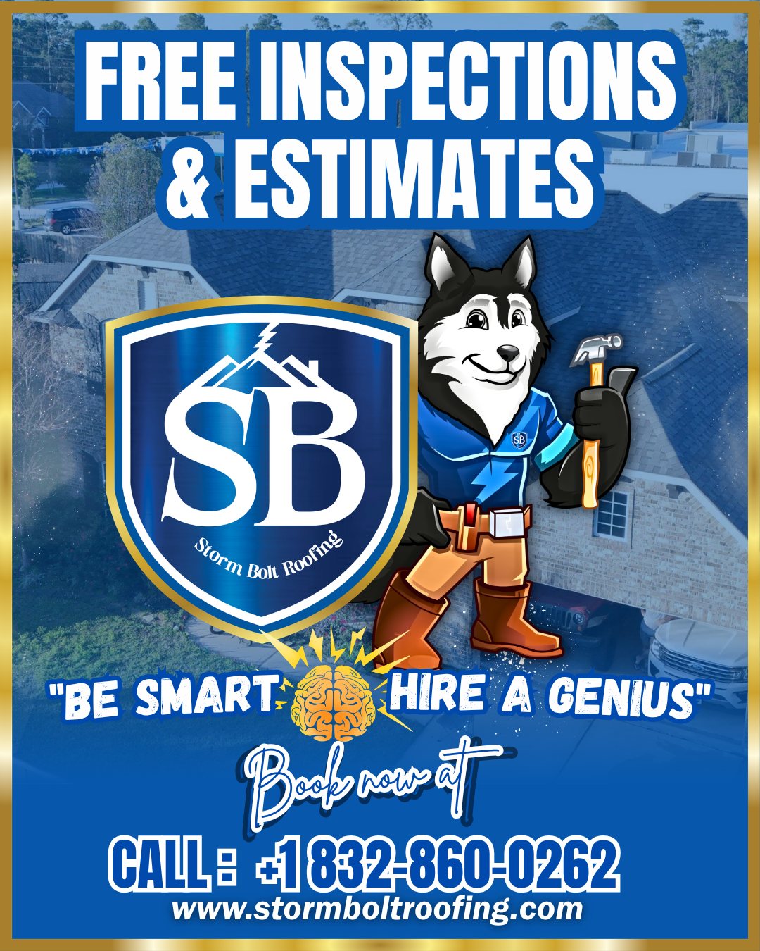 Free inspections & estimates — be smart, hire a genius — Storm Bolt Roofing