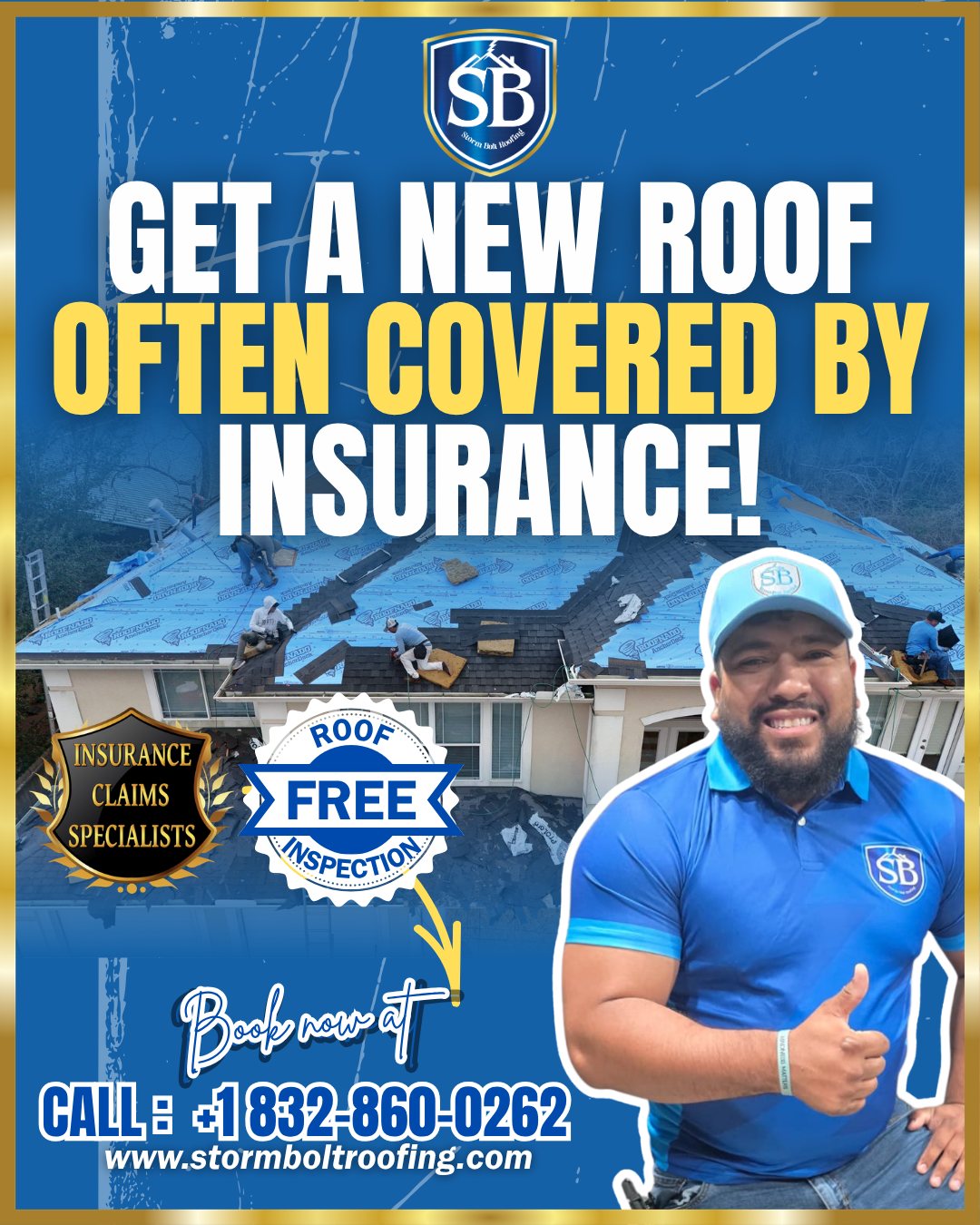 Get a new roof, often covered by insurance — Storm Bolt Roofing, insurance claims specialists